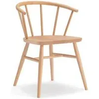 Rounded Leg Chair with Arms - Natural, Beech Wood