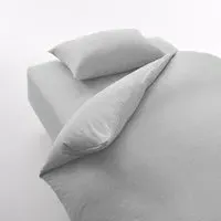 Single Duvet Cover - Heather Grey, Cotton Jersey