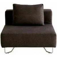 Single Unit Sofa Modular - Black/Brown, Fabric