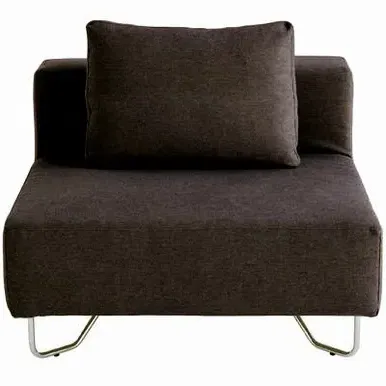 Single Unit Sofa Modular - Black/Brown, Fabric