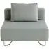 Single Unit Sofa Modular - Light Grey, Fabric