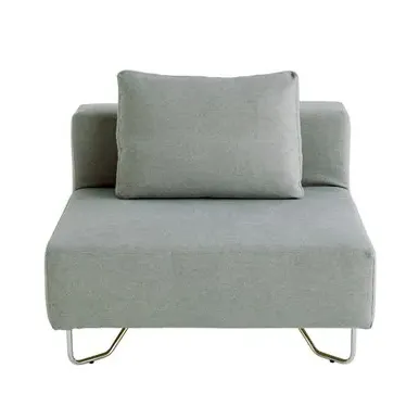 Single Unit Sofa Modular - Light Grey, Fabric image