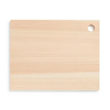 Small Chopping Board with Hanging Hole - Natural, Hinoki Wood image