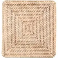 Square Basket Lid - Natural, Rattan