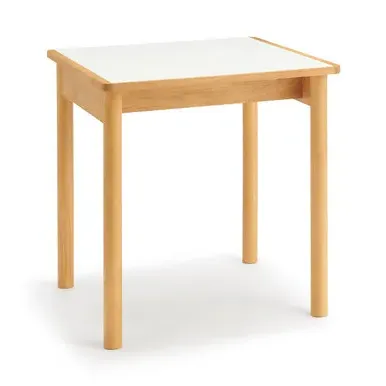 Square Dining Table Small - Natural, Rubberwood