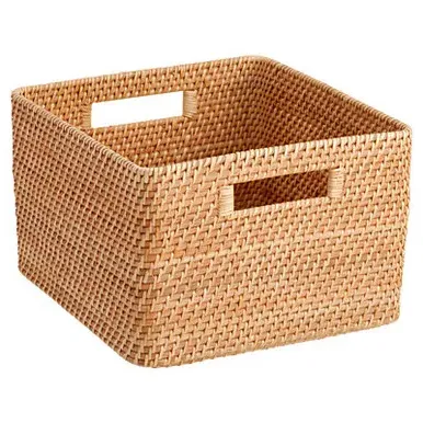 Square Storage Basket - Natural, Rattan