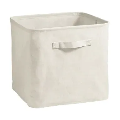 Square Storage Box Foldable - Neutral, Linen Blend image