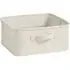 Square Storage Box with Lid - Grey, Fabric
