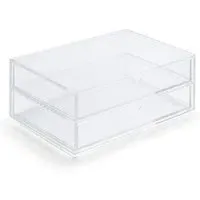 Stackable 2-Drawer Storage Box - Clear, Acrylic