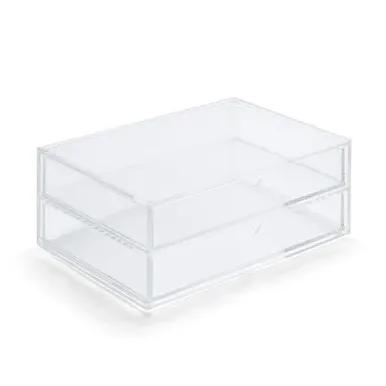 Stackable 2-Drawer Storage Box - Clear, Acrylic