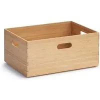 Stackable Storage Box with Handles - Natural, Bamboo