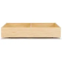 Underbed Storage Drawer with Divider - Natural, Pine Wood