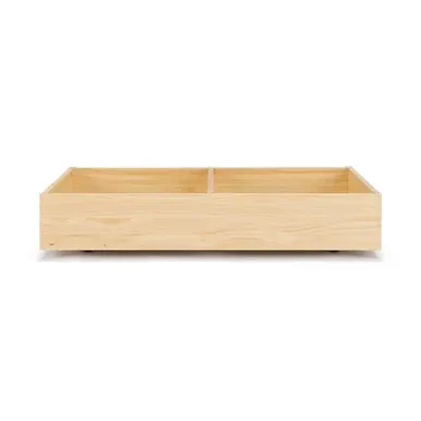 Underbed Storage Drawer with Divider - Natural, Pine Wood image