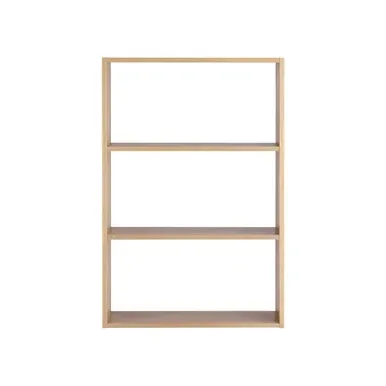 Wide 3-Shelf Unit - Oak, Solid Wood