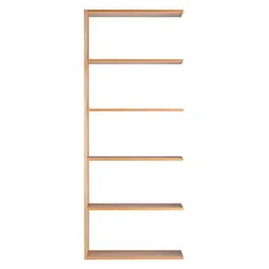 Wide 5-Shelf Add-On Unit - Oak, Steel Reinforced image