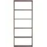 Wide 5-Shelf Unit with Steel Bars - Walnut, Wood