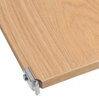 Wide Additional Shelf - Oak, Stainless Steel