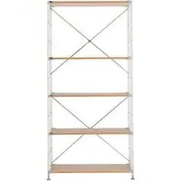 Wide Large Shelving Unit - Oak, Steel