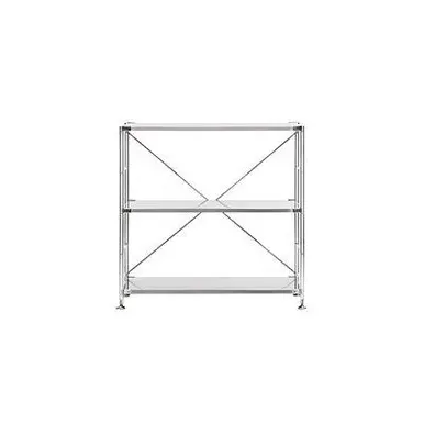 Wide Small Shelving Unit - Stainless Steel