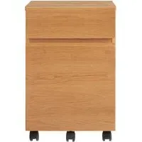 Wooden Desk Cabinet with Drawers - Natural, Oak
