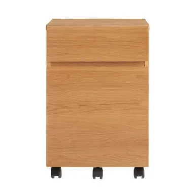 Wooden Desk Cabinet with Drawers - Natural, Oak