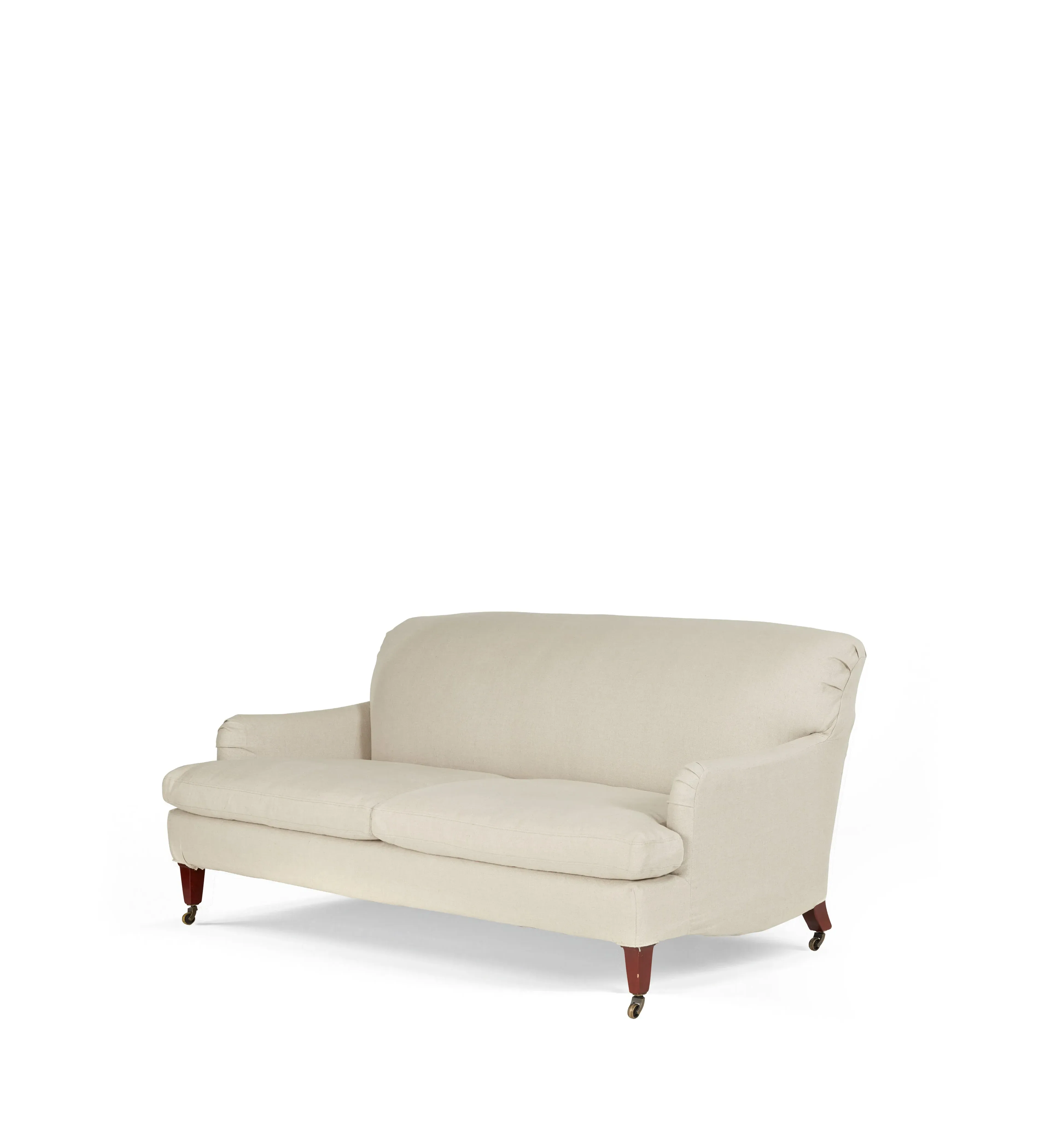 3-Seater Sofa with Fixed Cover - Natural, Linen image