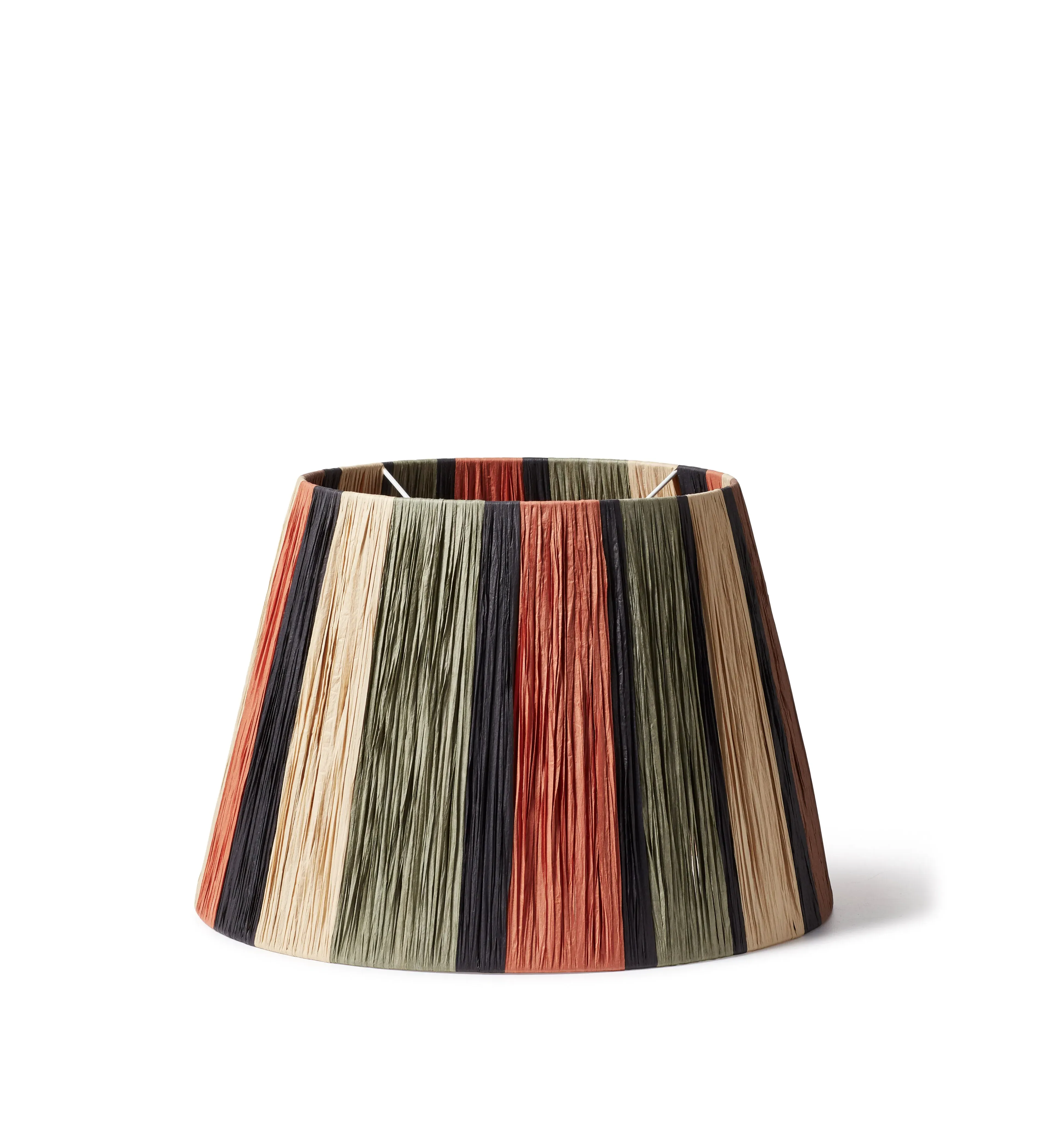35cm Lampshade Striped - Polychromatic, Raffia image