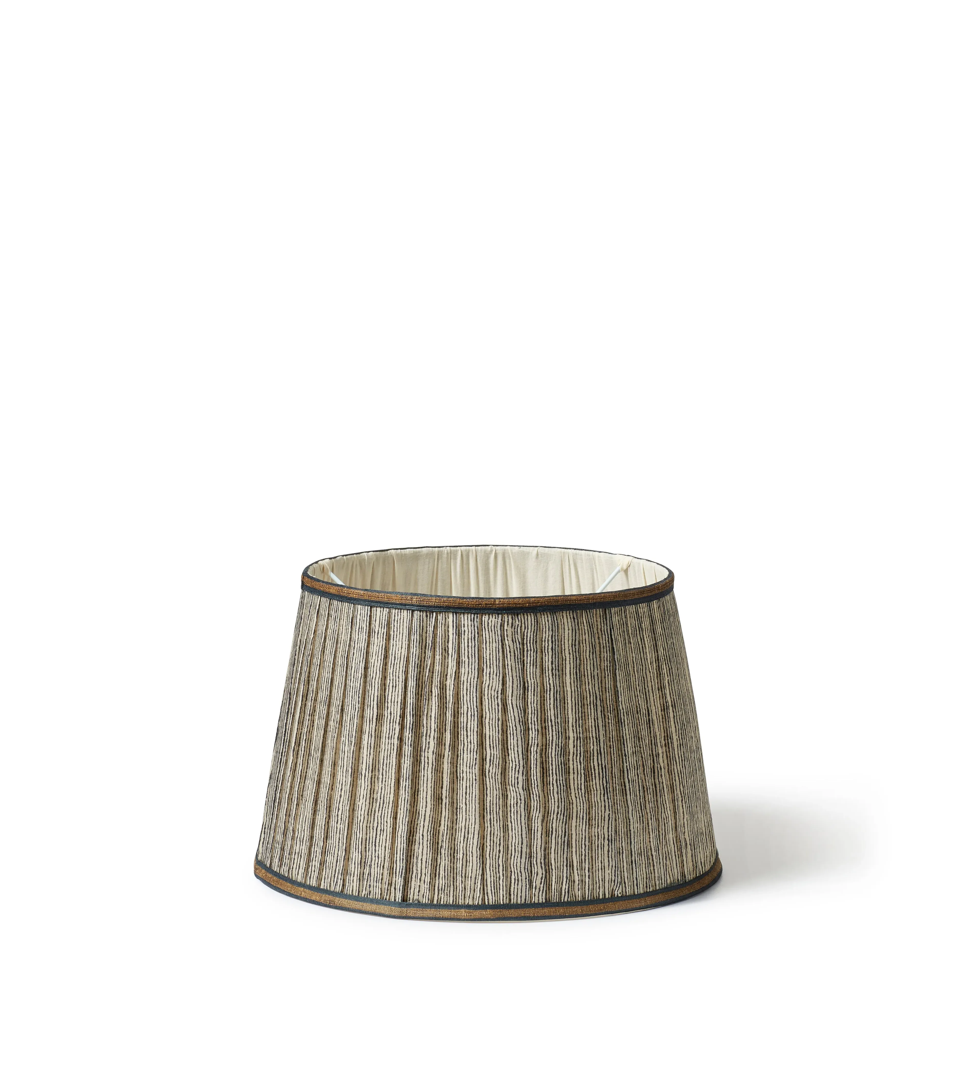 35cm Pleated Lampshade - Black/Gold, Silk image
