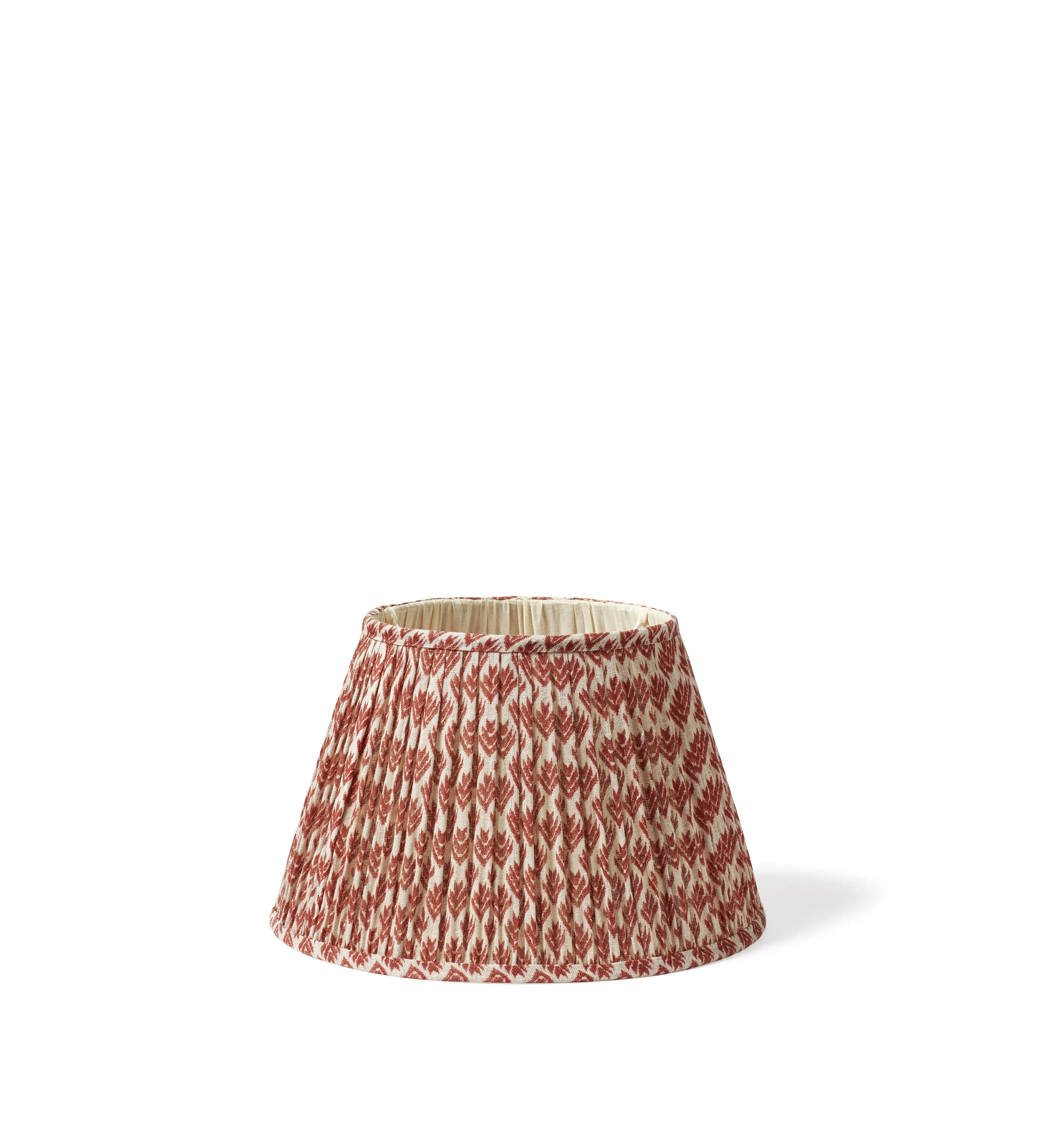 35cm Pleated Lampshade - Blood Orange, Linen image