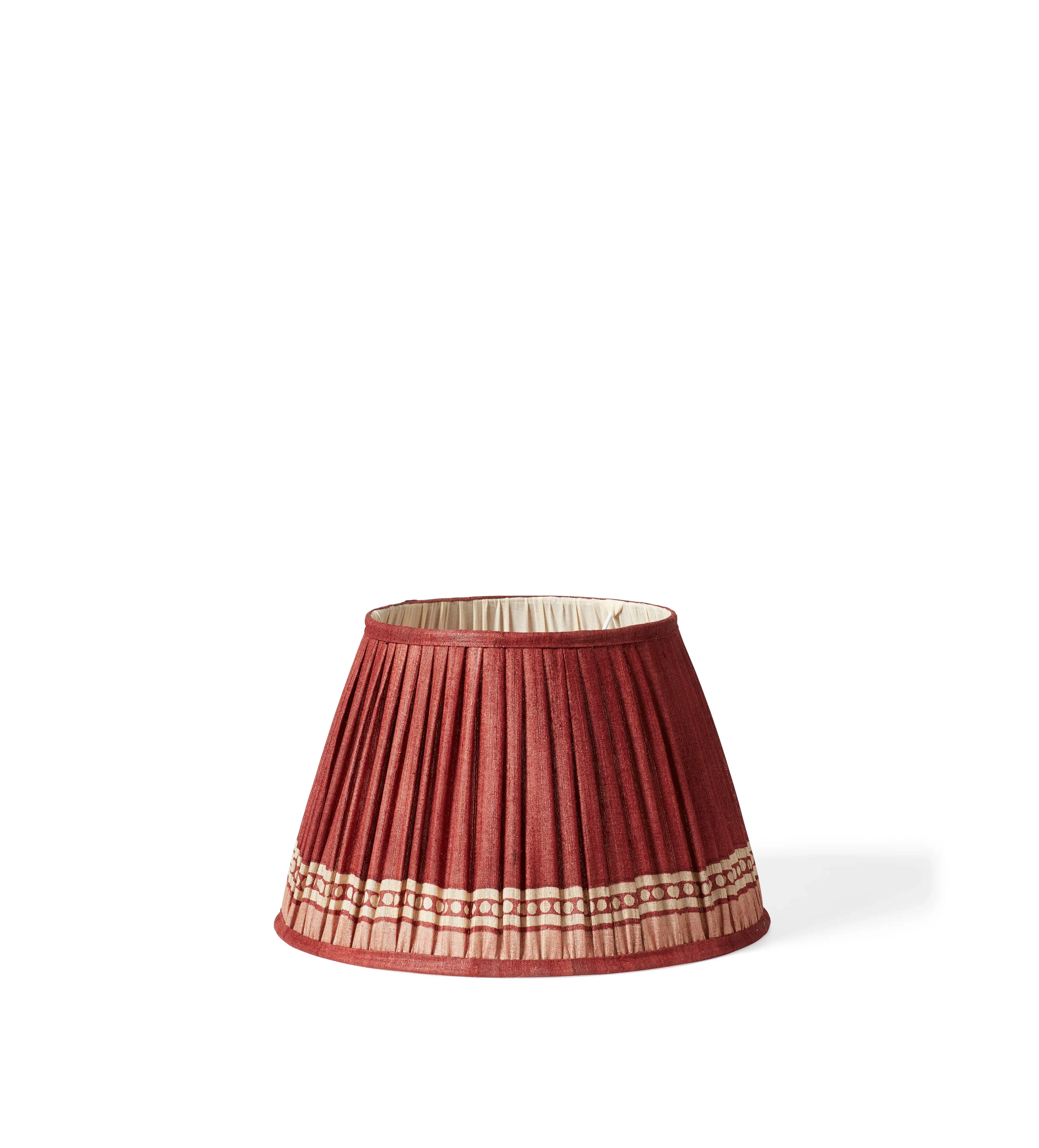 35cm Pleated Lampshade - Blood Orange, Silk image
