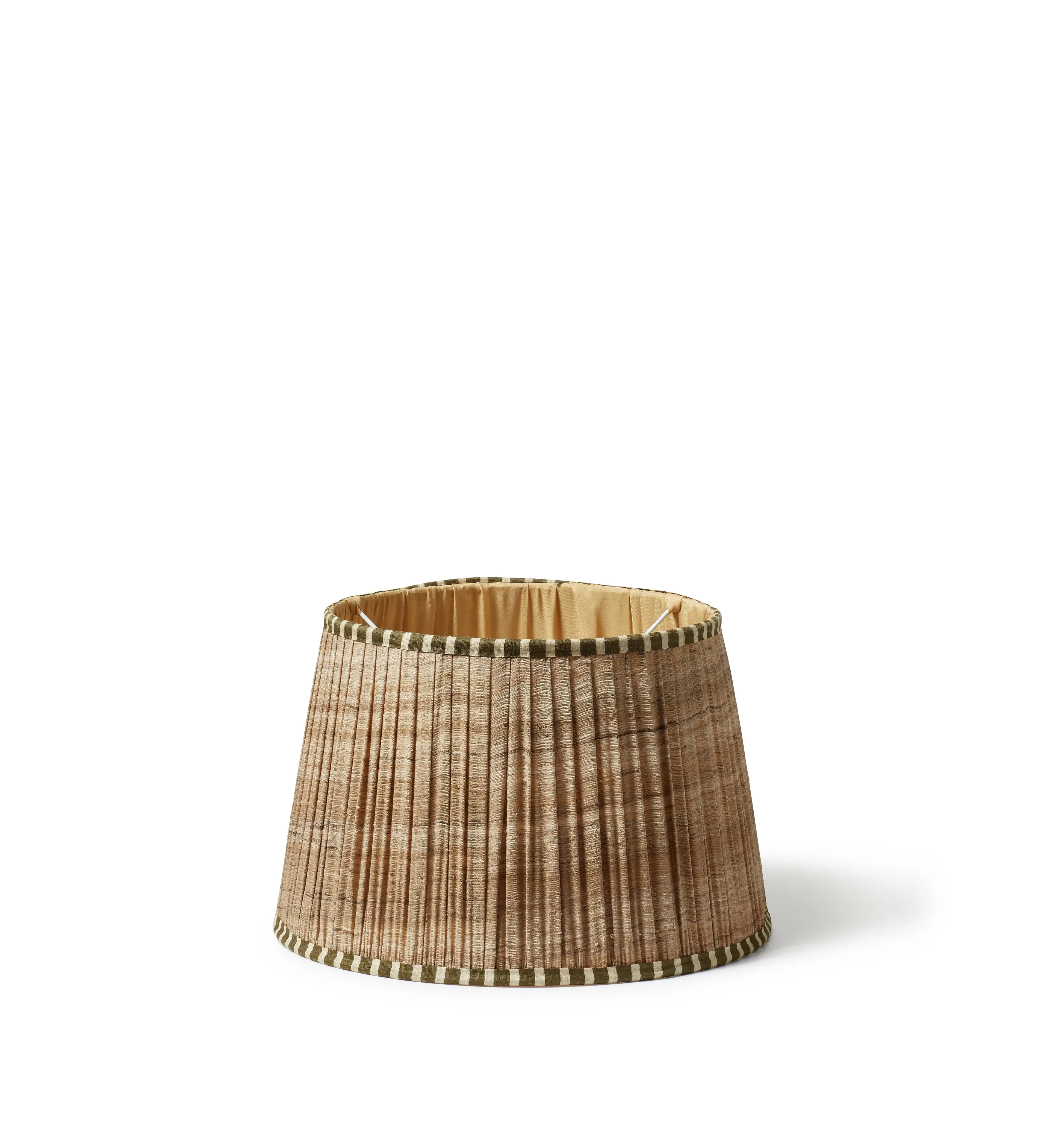 35cm Pleated Lampshade - Green, Silk image