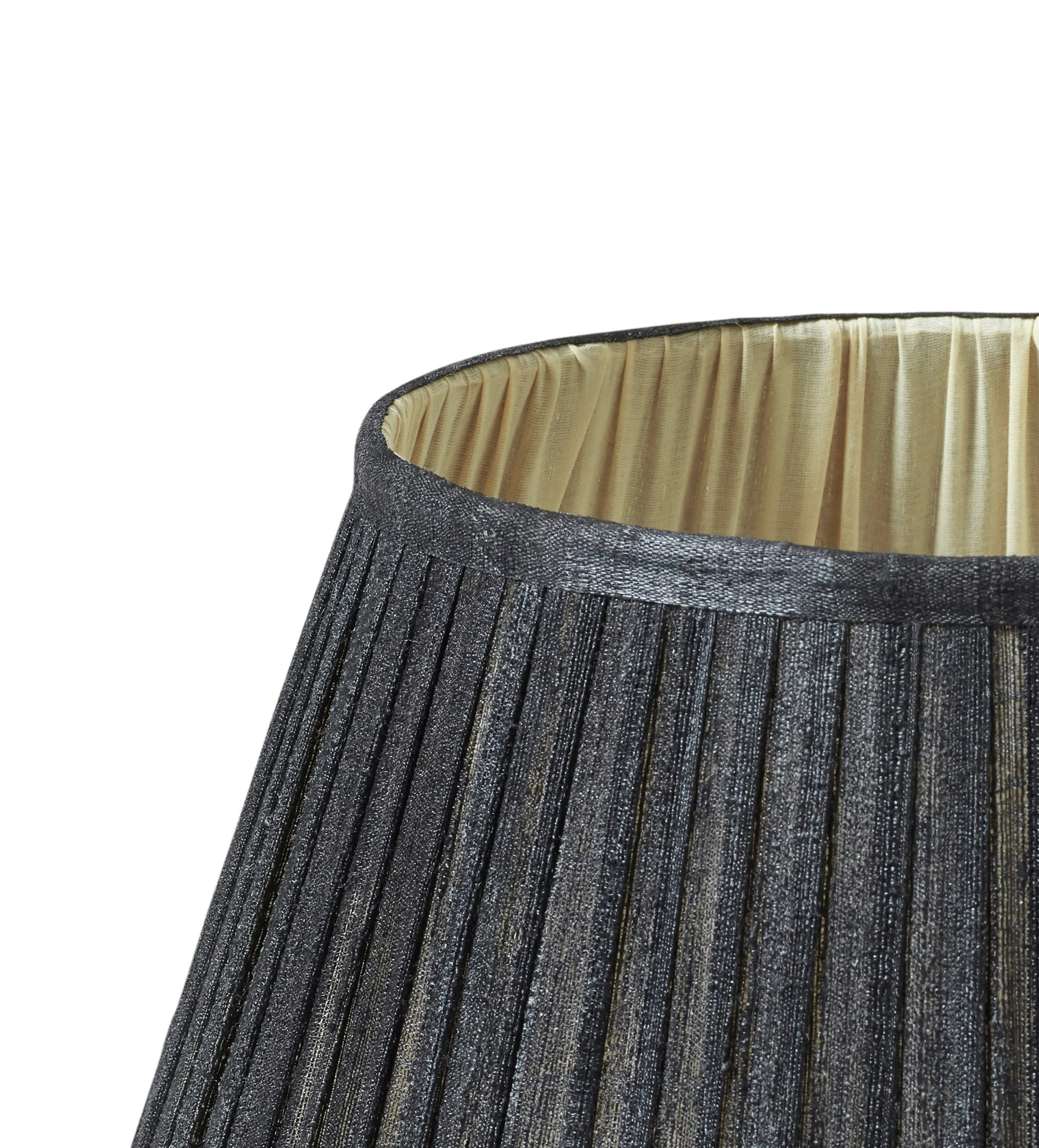 35cm Pleated Lampshade - Indigo, Silk