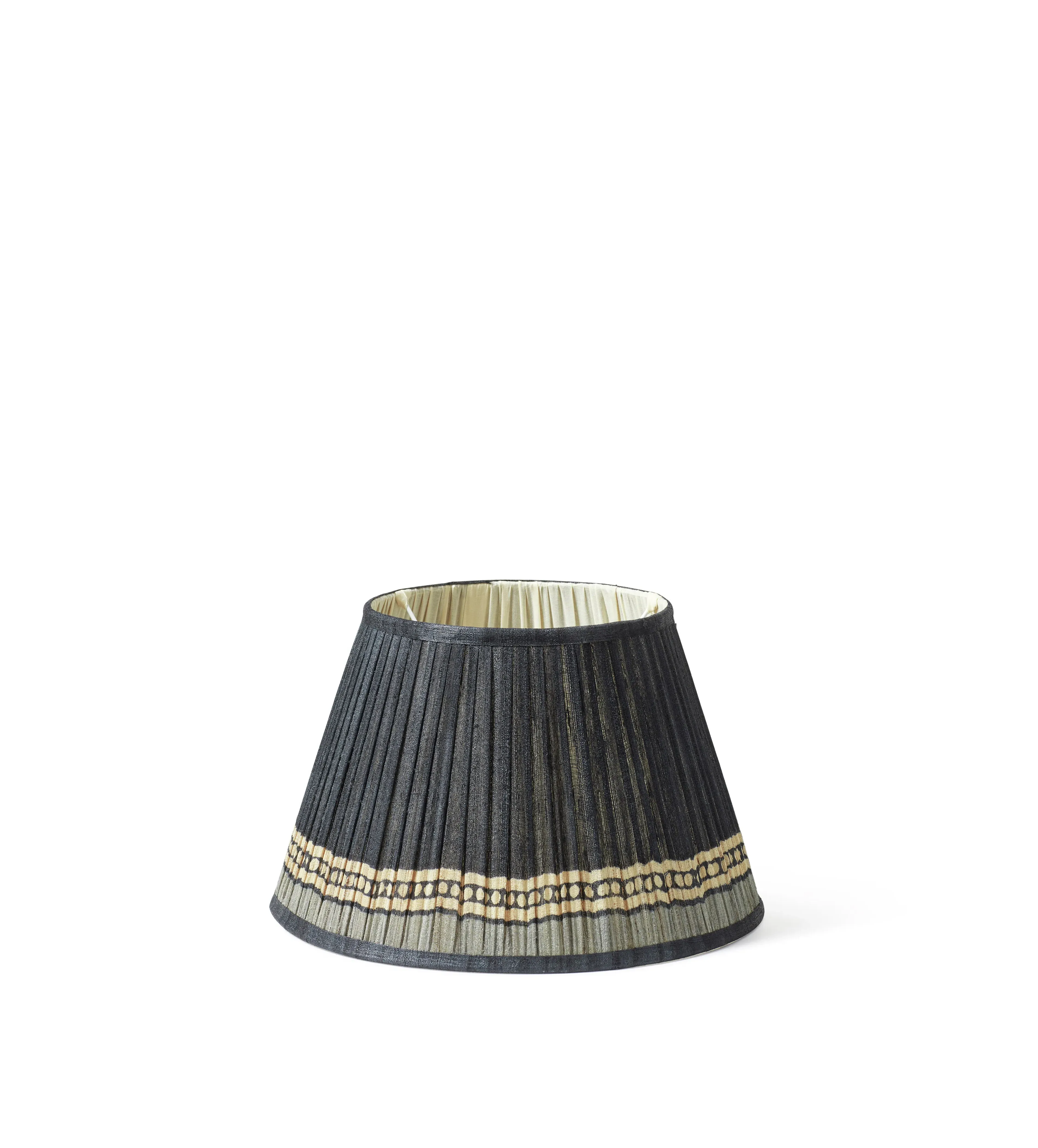 35cm Pleated Lampshade - Indigo, Silk