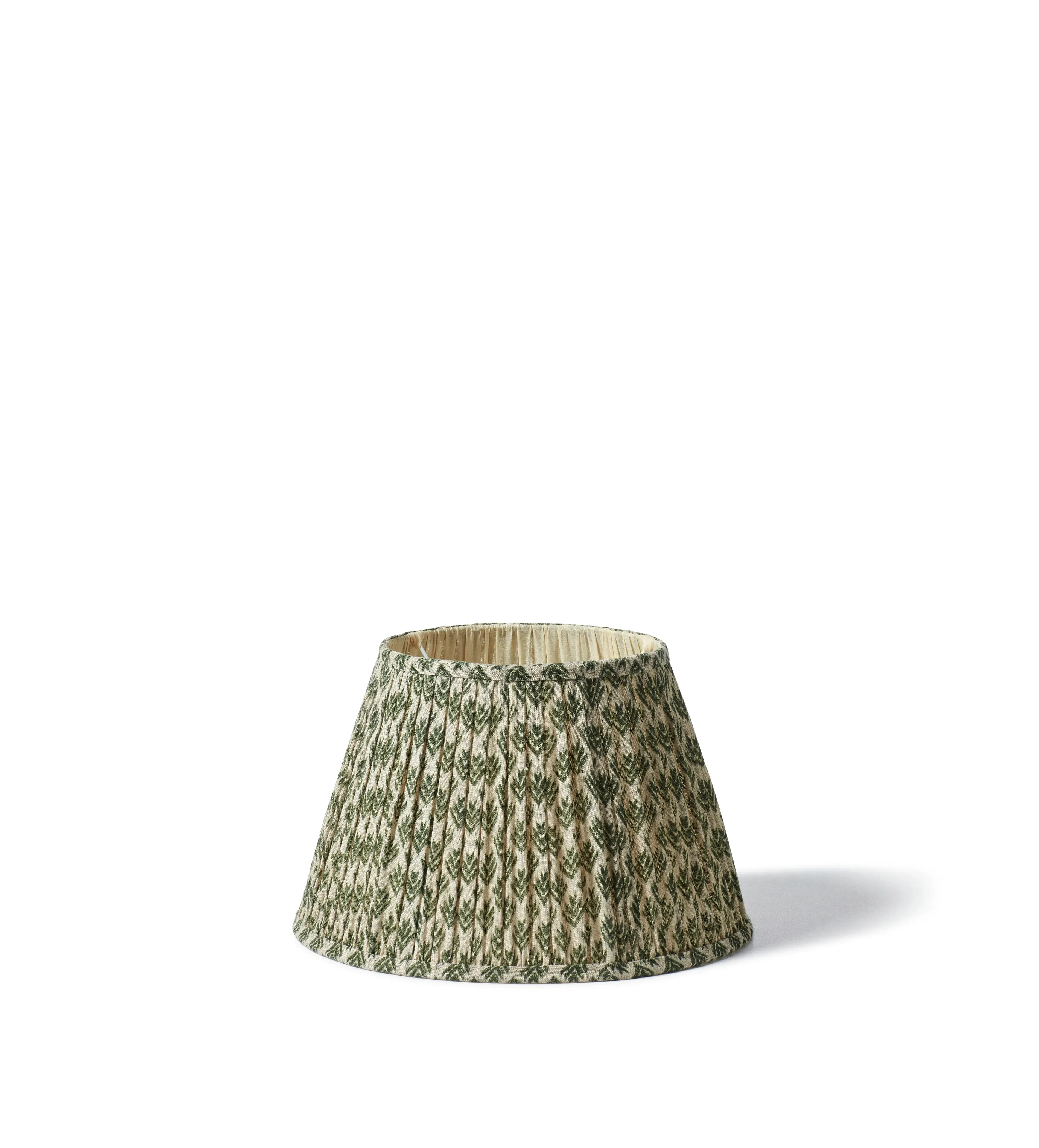 35cm Pleated Lampshade - Moss, Linen