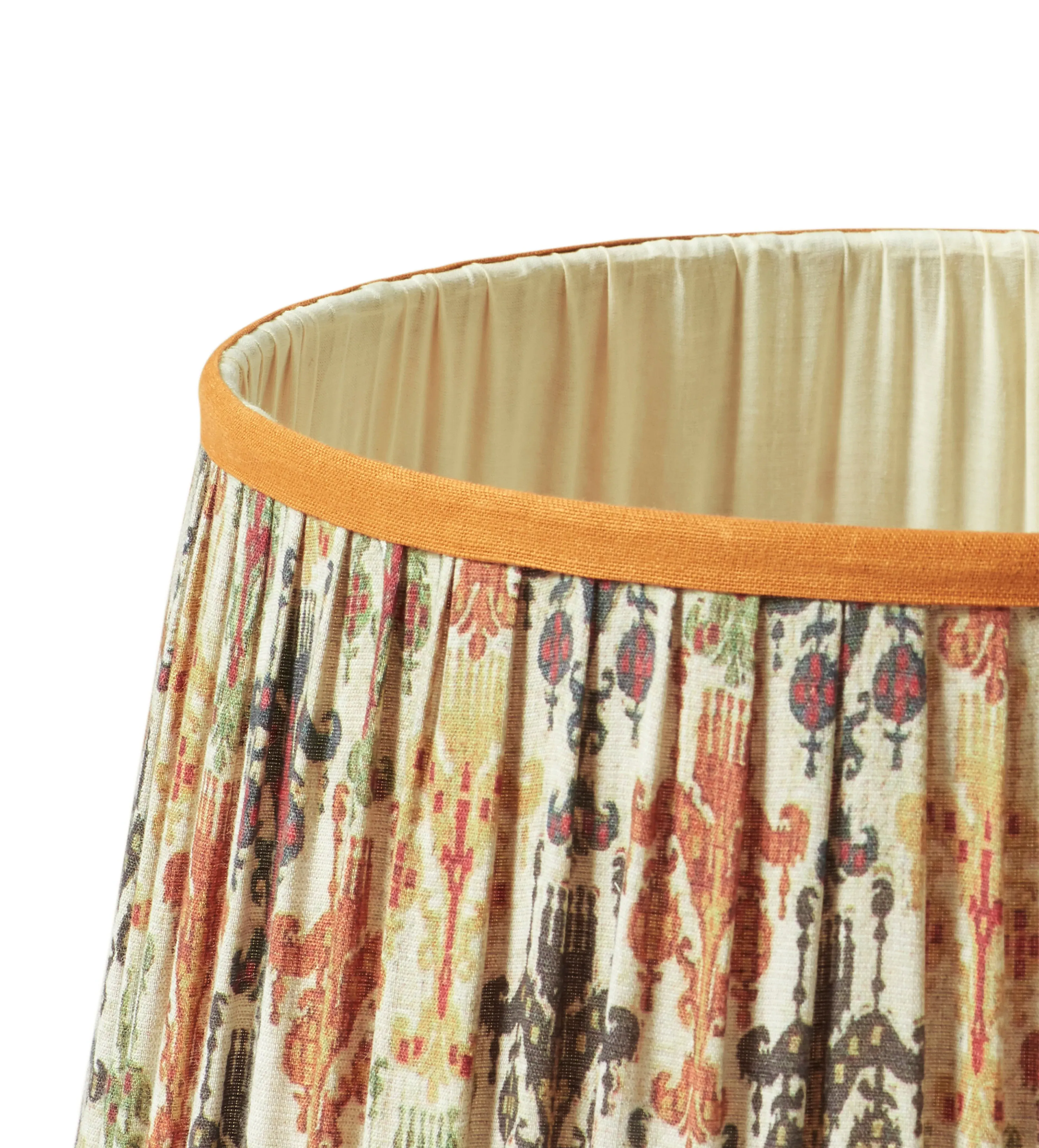 35cm Pleated Lampshade - Multi, Linen