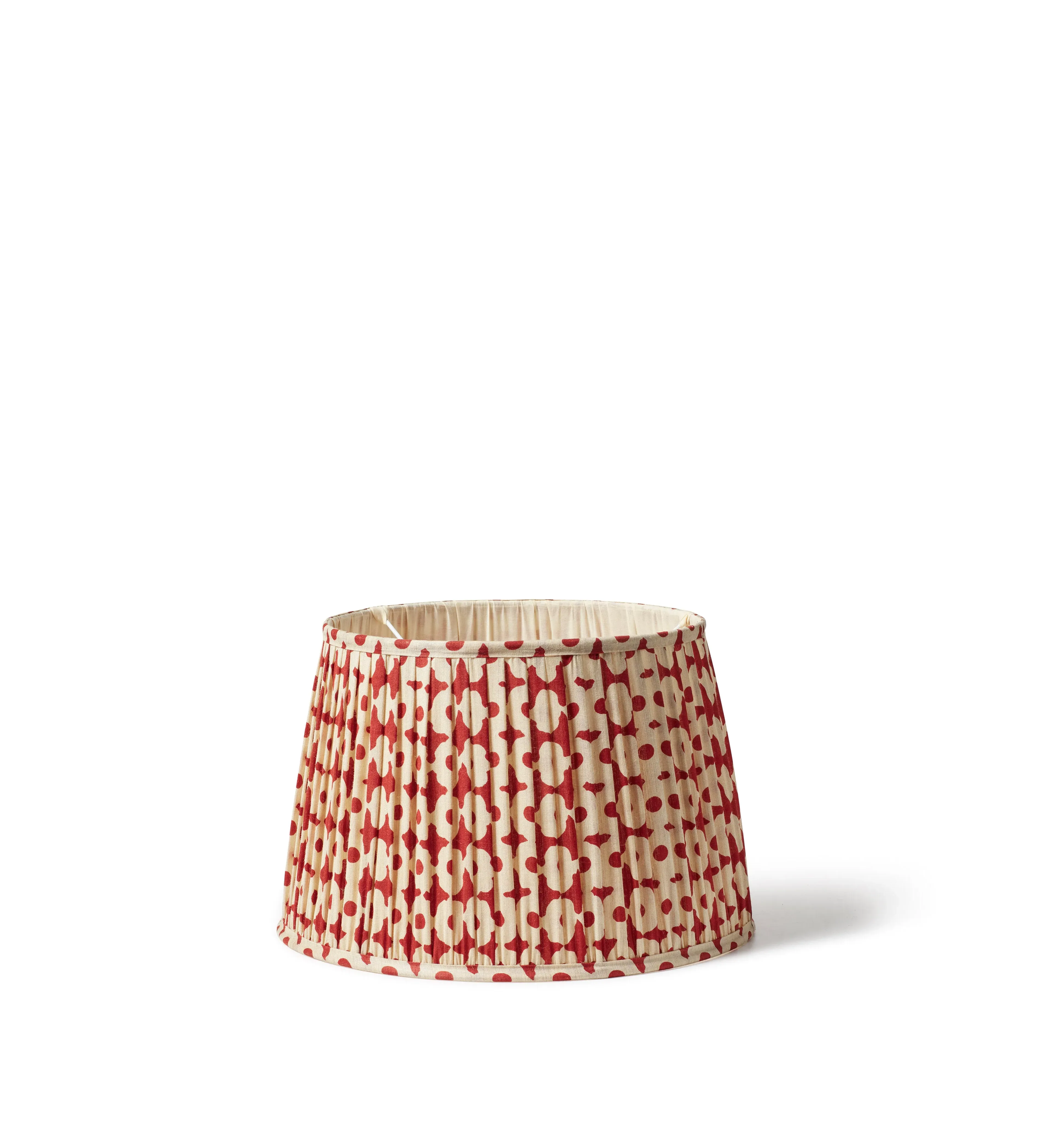 35cm Pleated Lampshade - Red Madder, Silk image