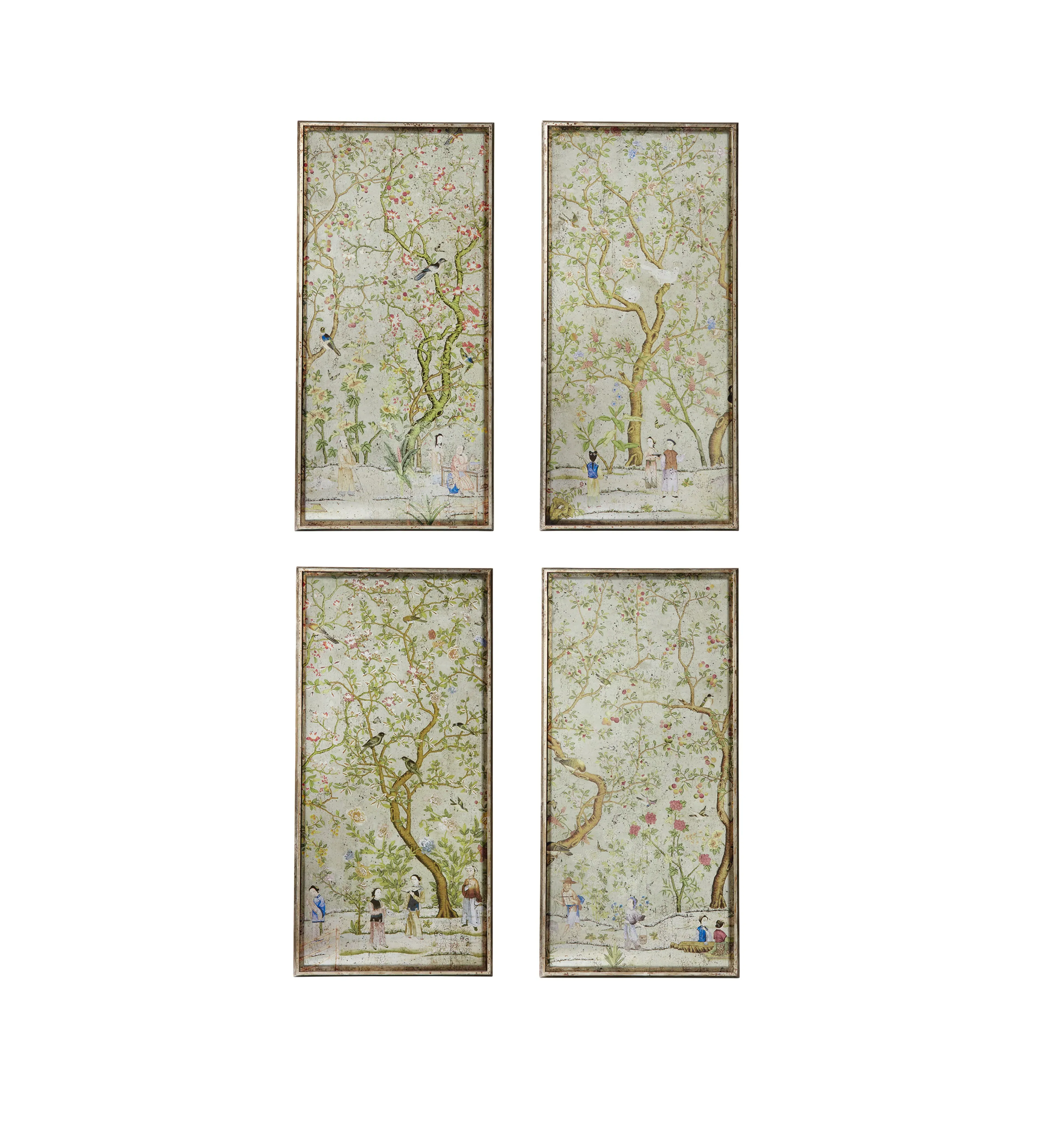 4-Panel Wall Art Set - Green, Glass image