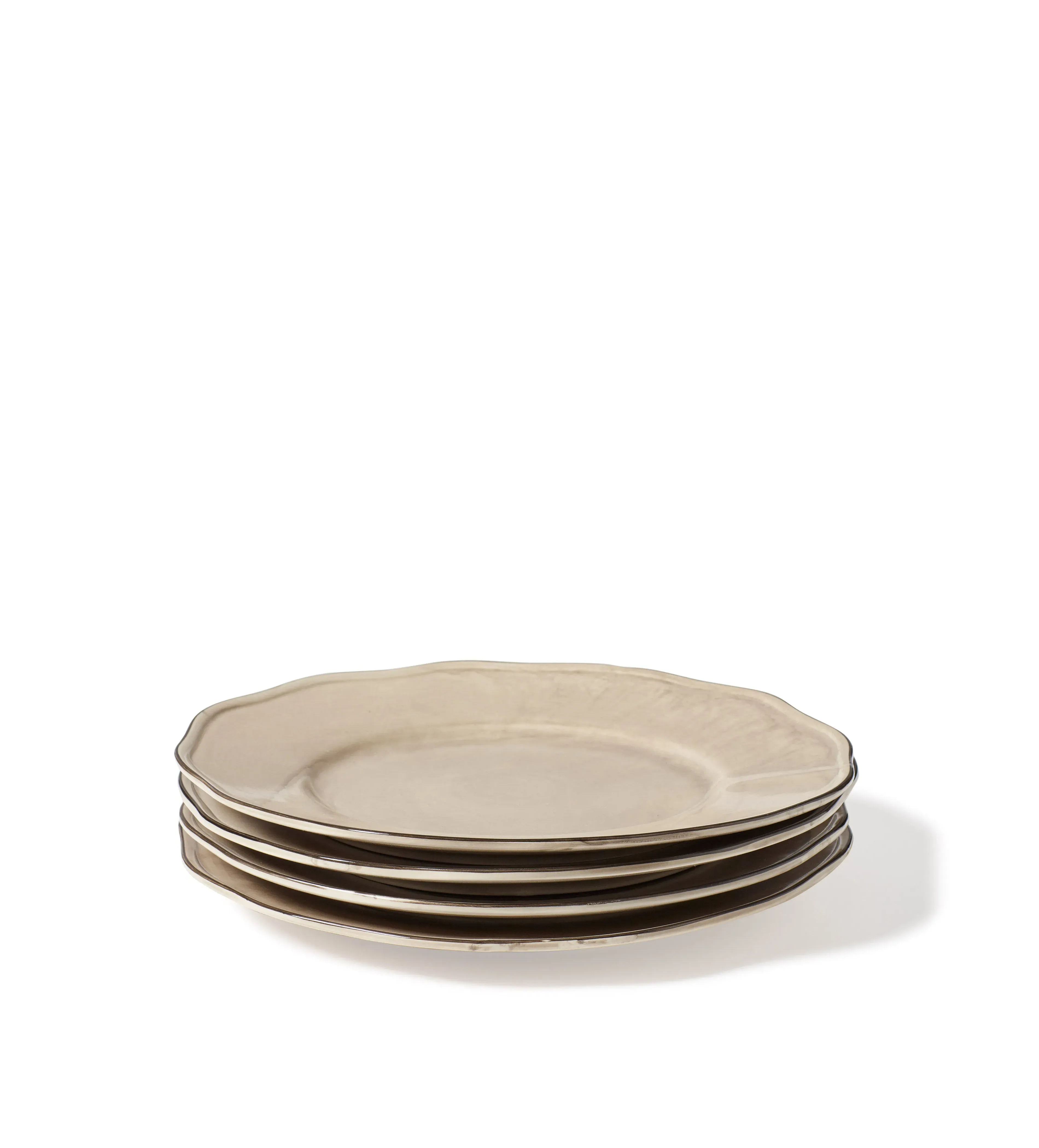 4-Piece Dinner Plate Set - Dove Grey, Ceramic image