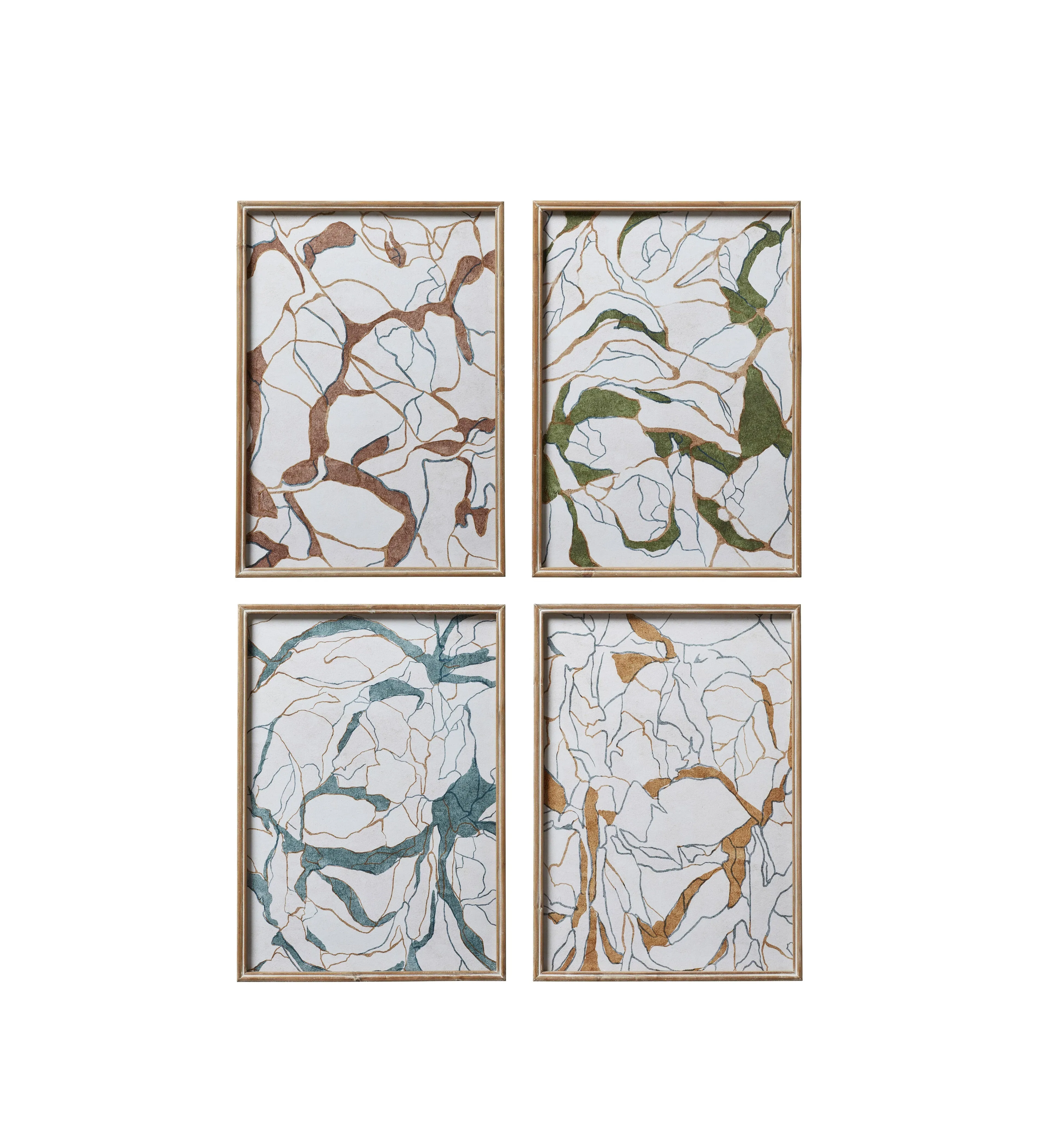 4-Piece Framed Print Set - Multi, Fir Wood image