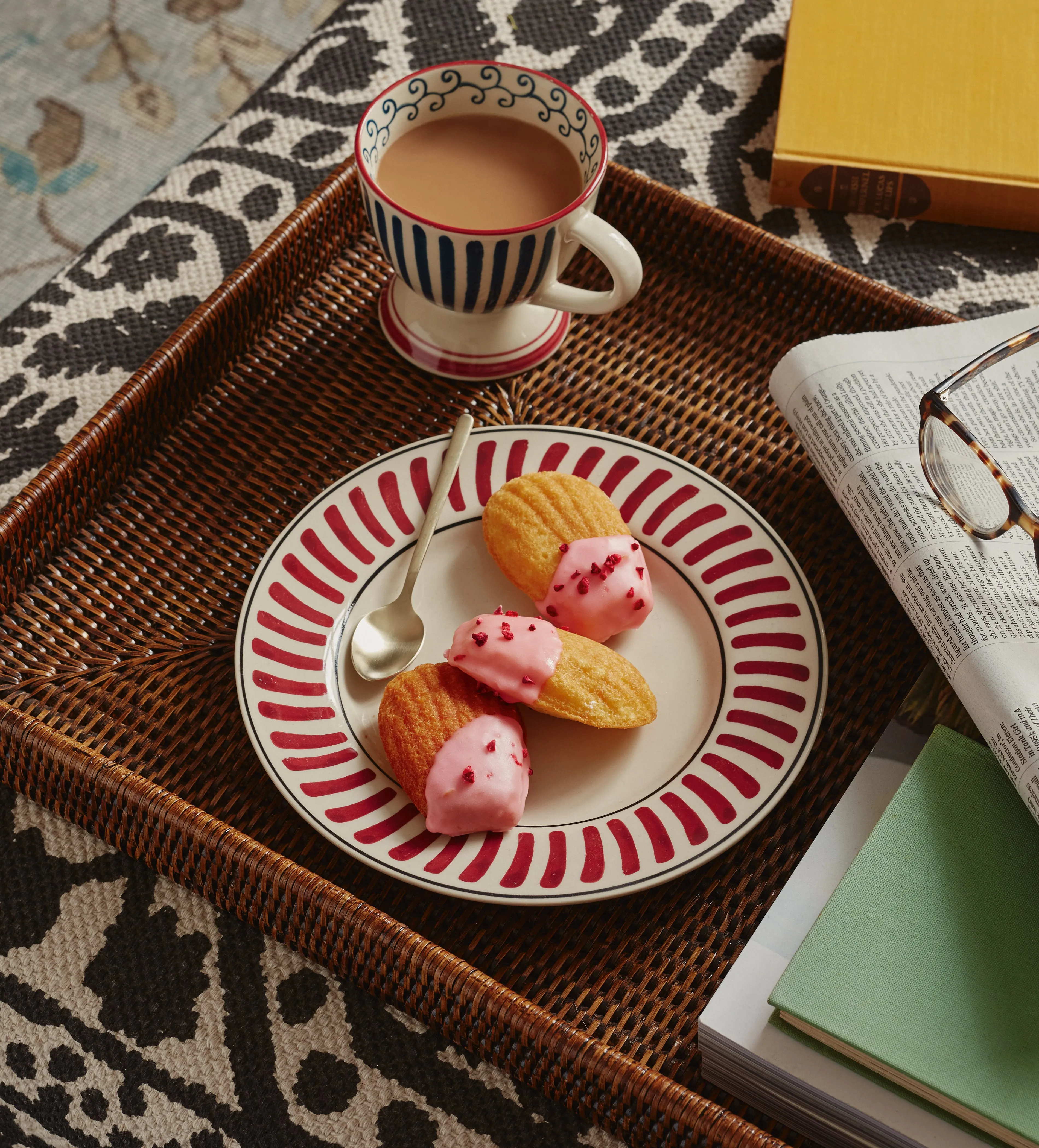 4-Piece Side Plate Set - Cochineal, Ceramic