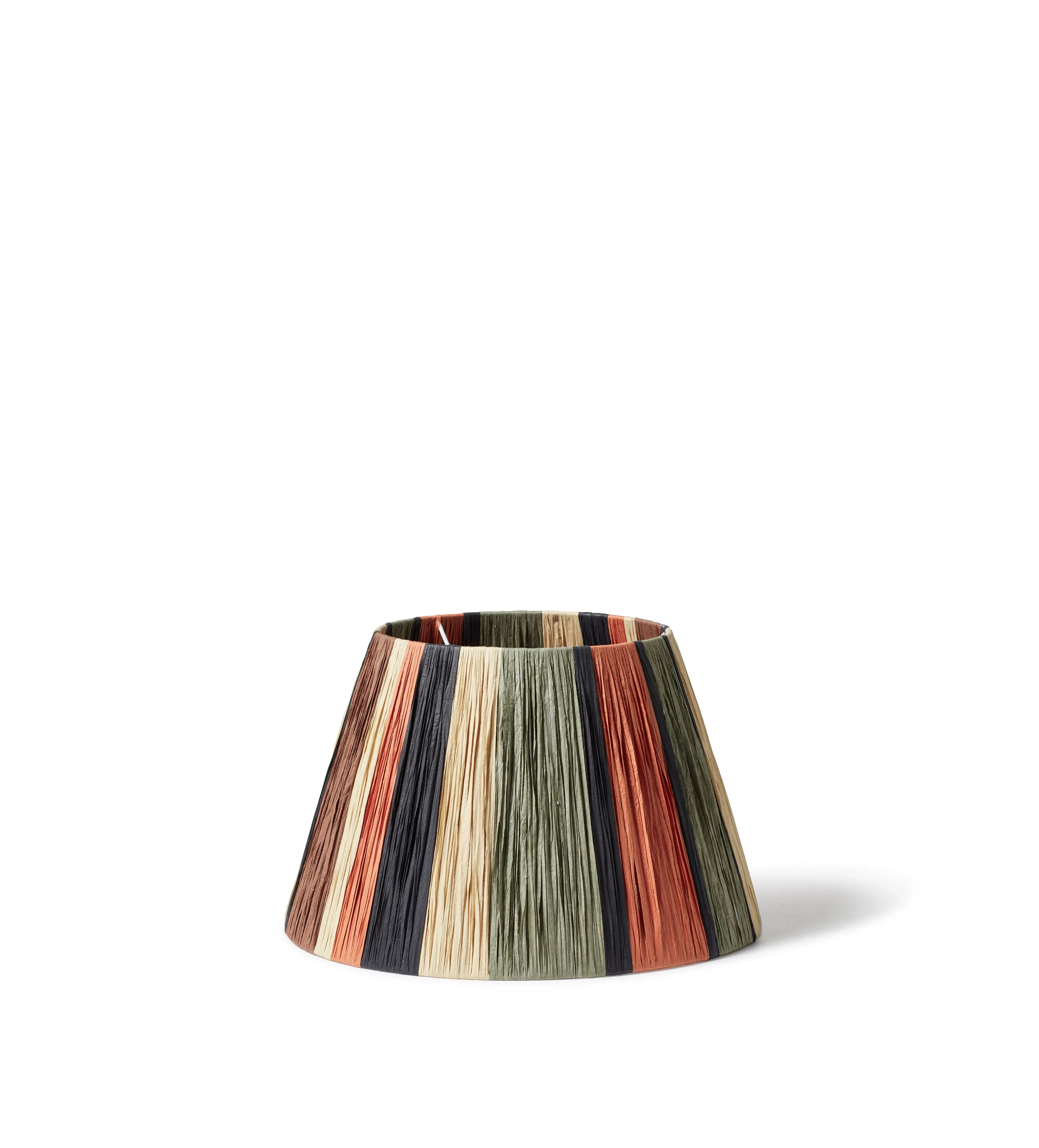 45cm Lampshade Striped - Polychromatic, Raffia