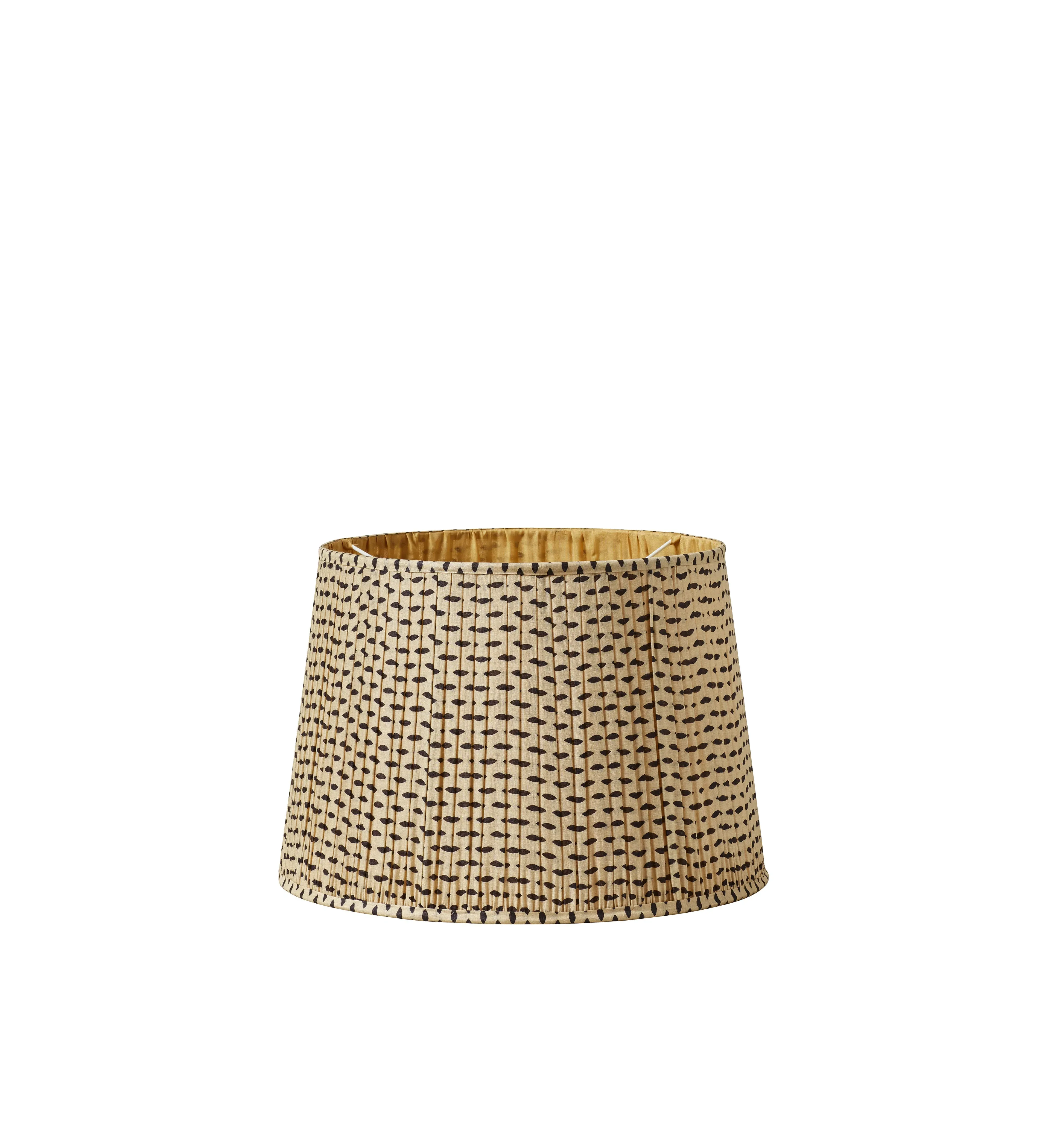 45cm Pleated Lampshade - Black, Silk