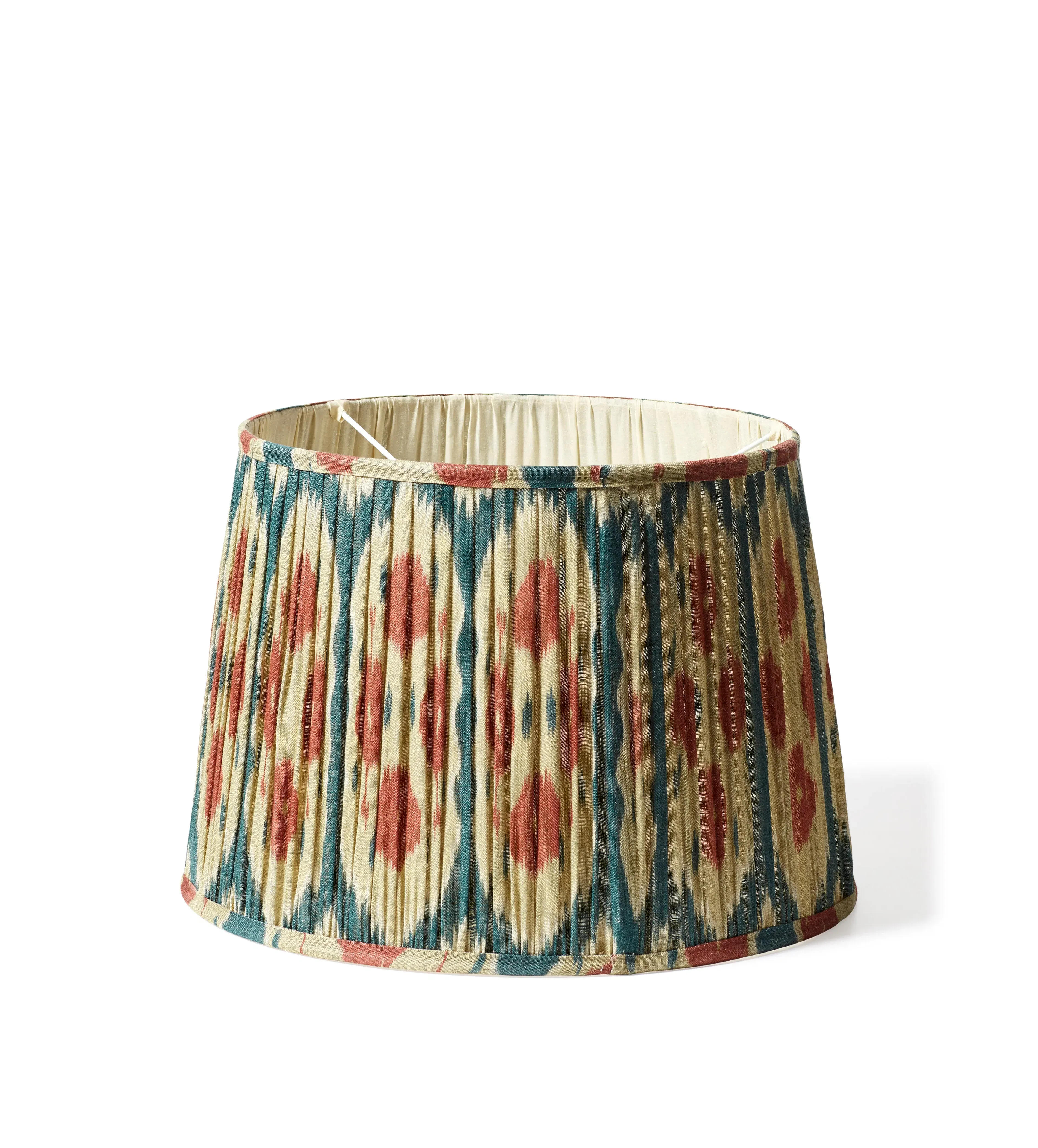 45cm Pleated Lampshade - Blue, Linen