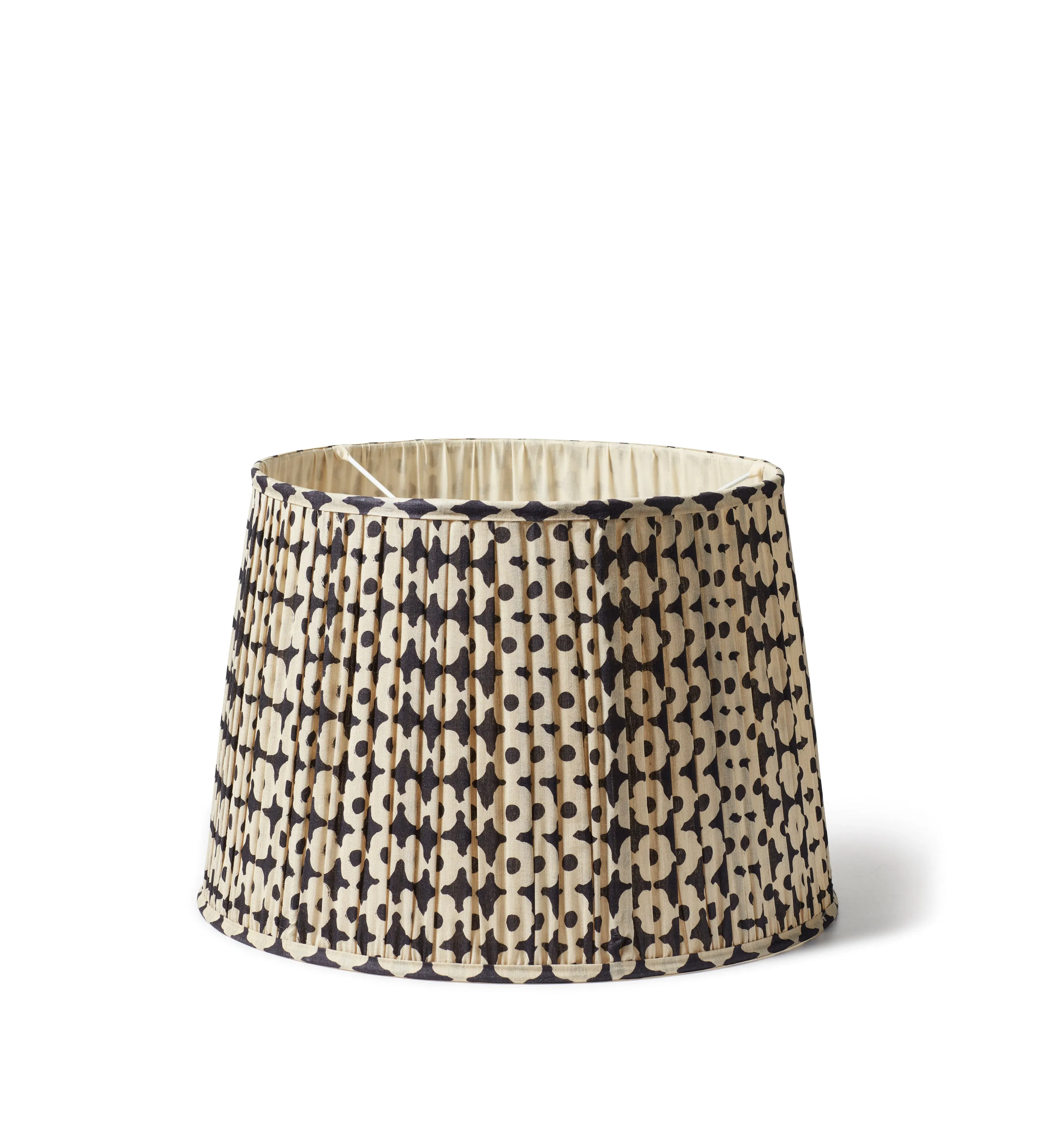45cm Pleated Lampshade - Dark Blue, Silk