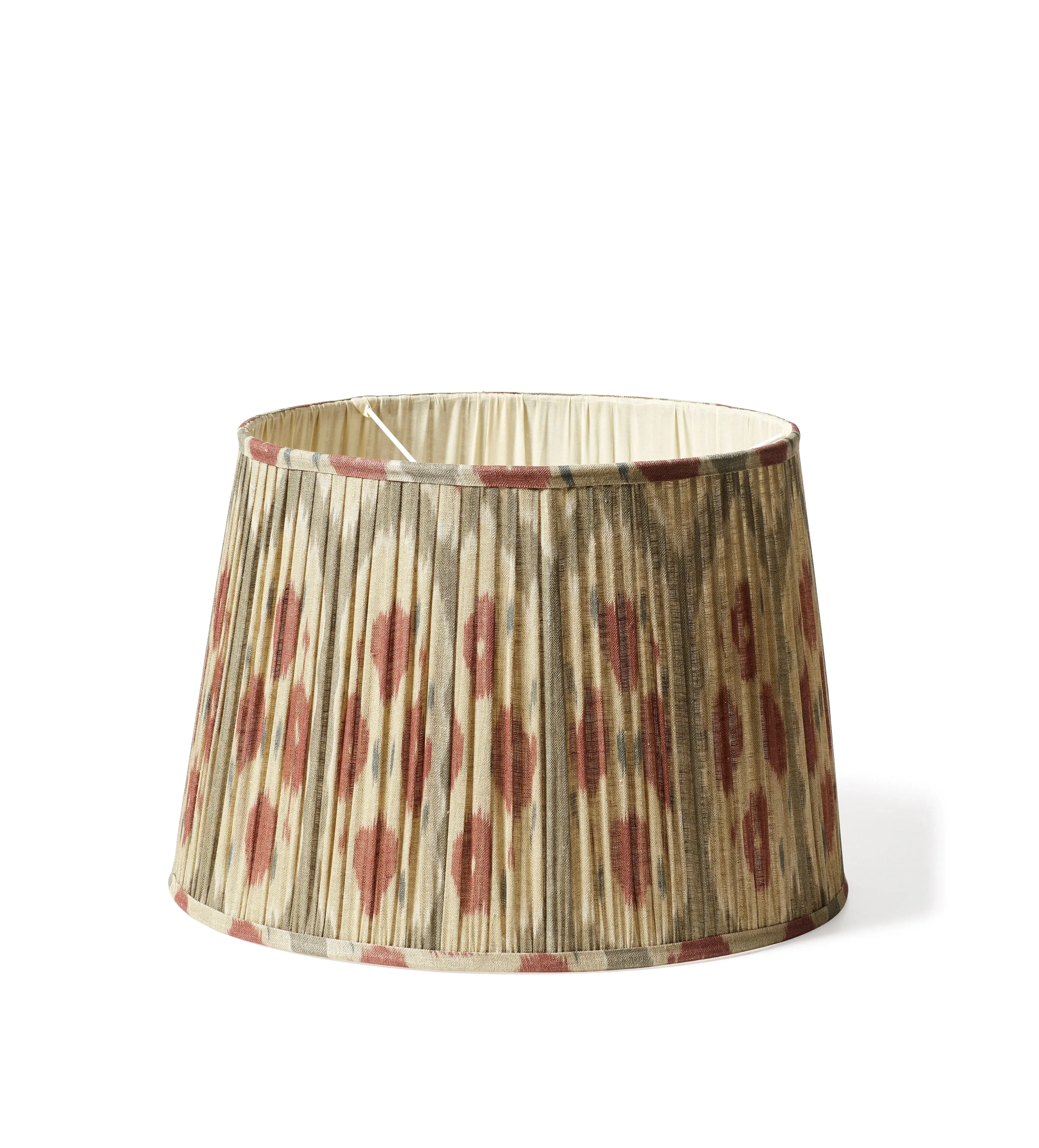 45cm Pleated Lampshade - Green, Linen