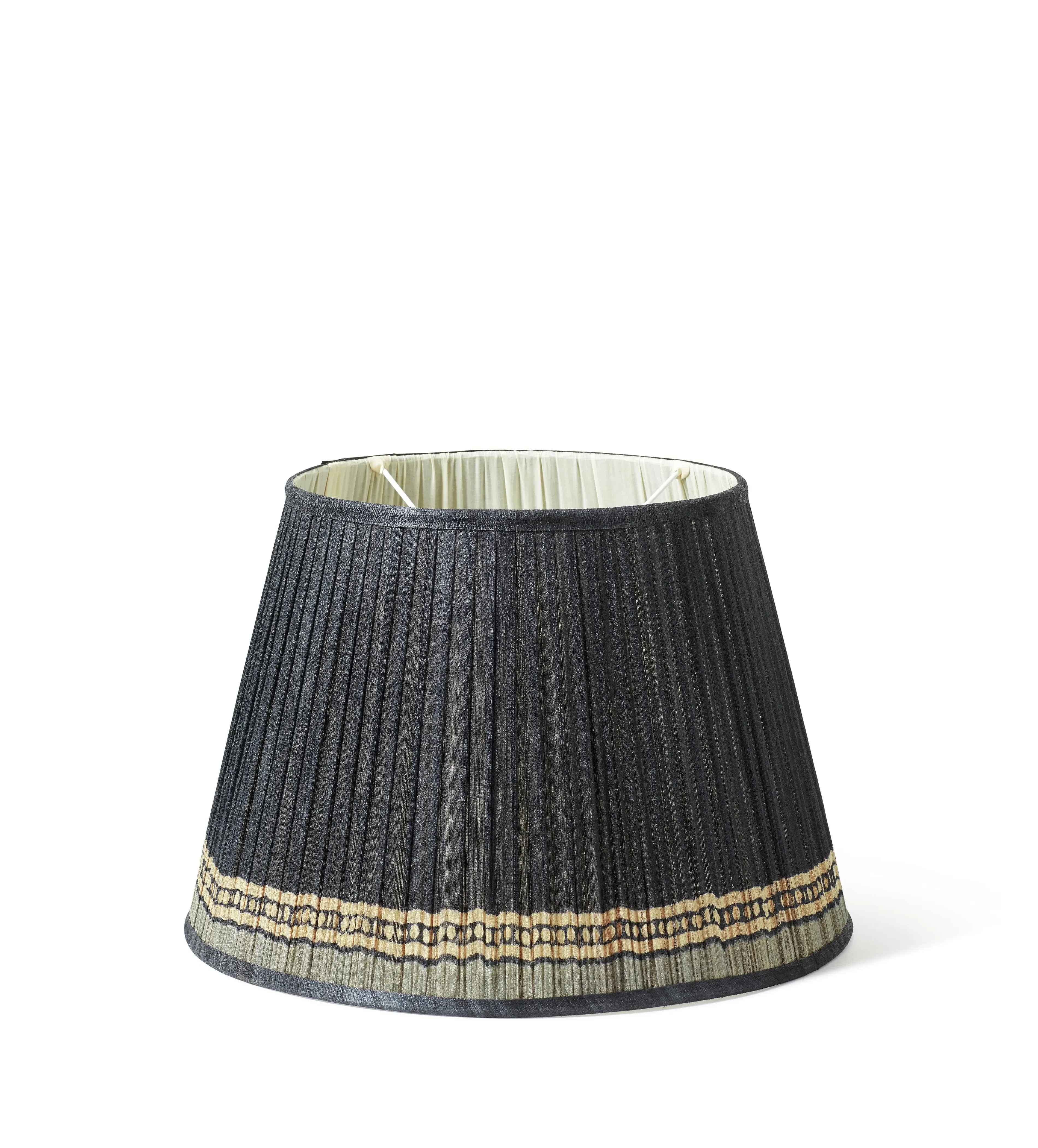 45cm Pleated Lampshade - Indigo, Silk