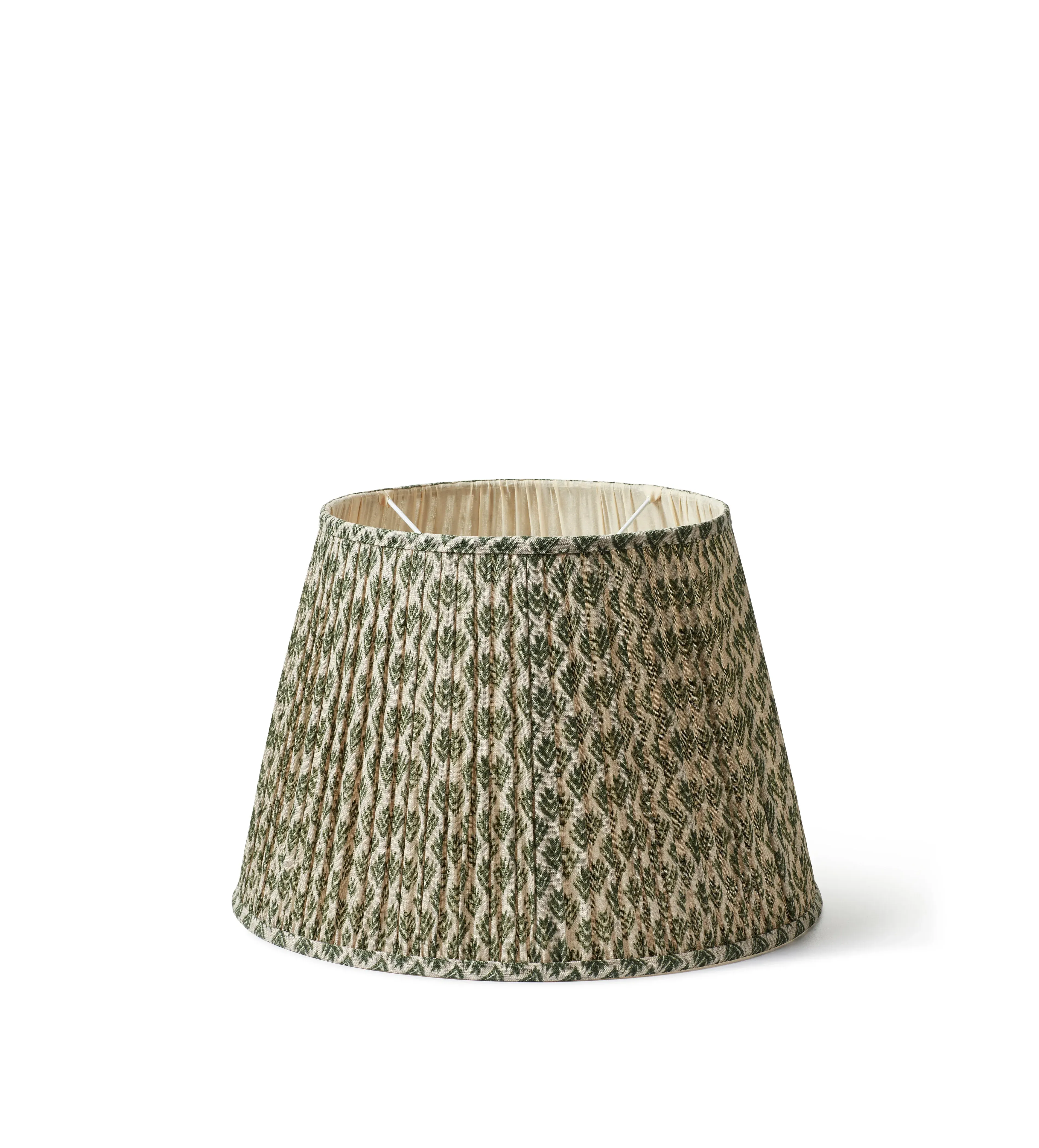 45cm Pleated Lampshade - Moss, Linen