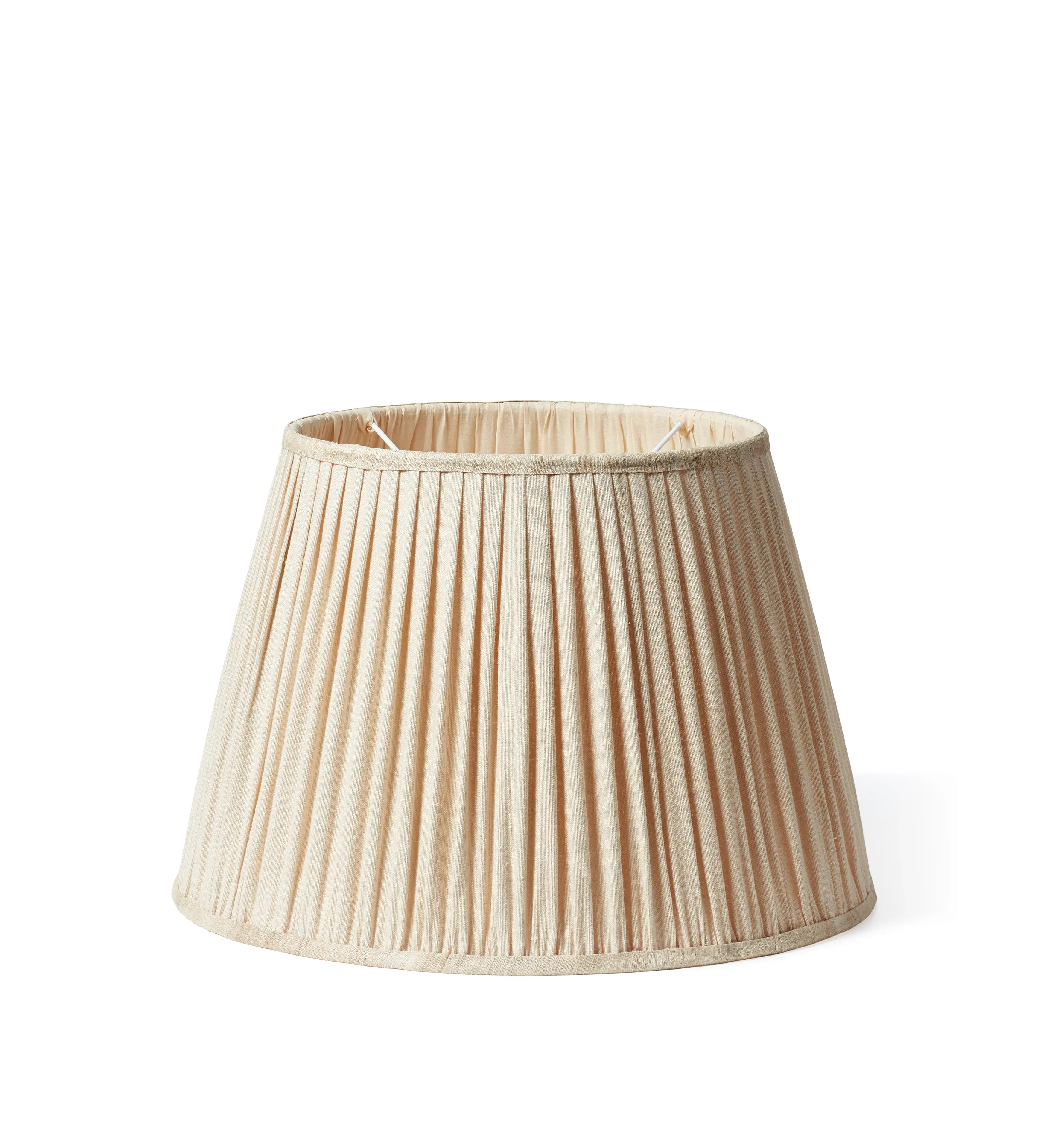 45cm Pleated Lampshade - Oyster, Linen