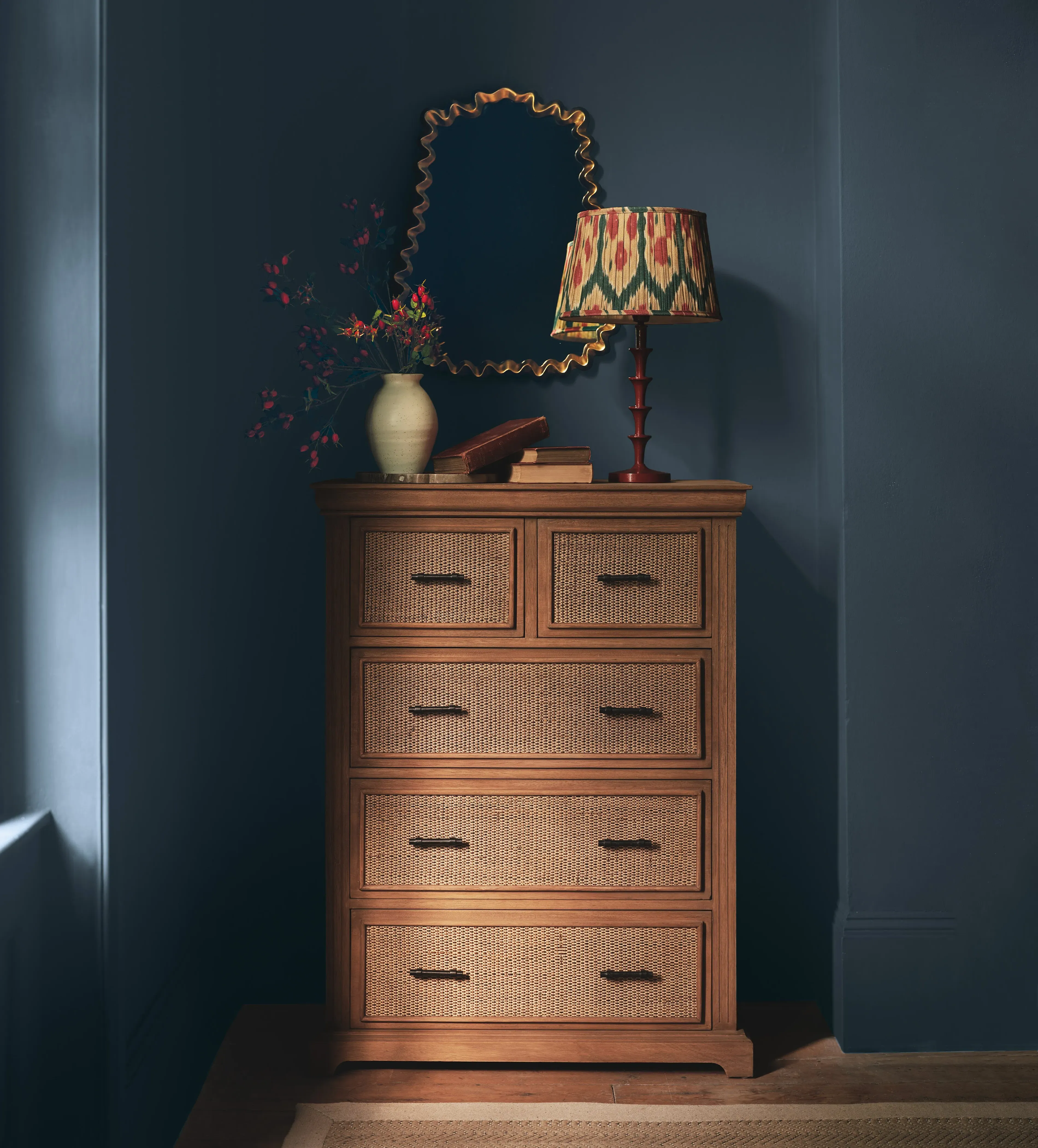 5-Drawer Chest of Drawers - Natural, Bayur Wood