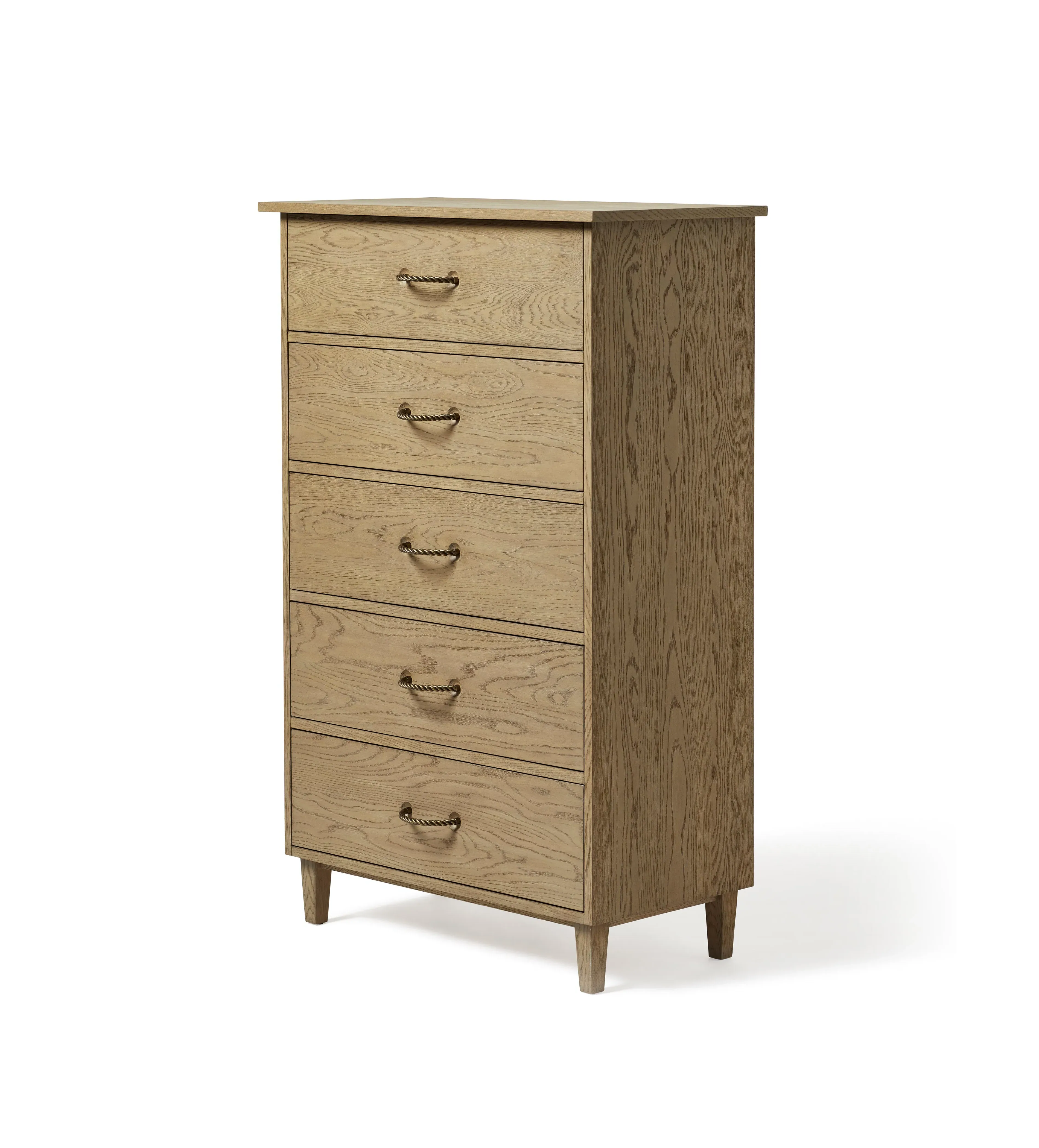 5-Drawer Chest of Drawers - Weathered Oak